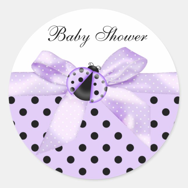 Autocollants coccinelle noire violette (Devant)