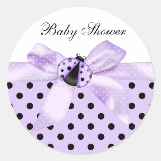 Autocollants coccinelle noire violette