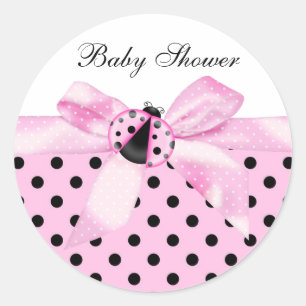 Autocollants coccinelle rose et noir