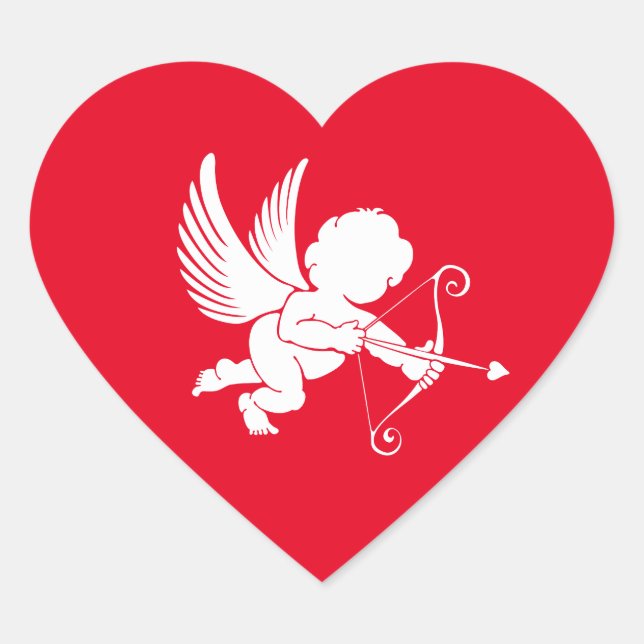 Autocollants Cœur Cupidon (Devant)