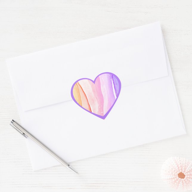 autocollants coeur Love (Enveloppe)
