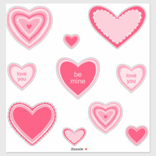 Autocollants coeurs Saint-Valentin élégants