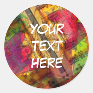 Autocollants colorés d'art abstrait