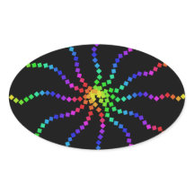 Autocollants colorés d'art de bruit d'arc-en-ciel