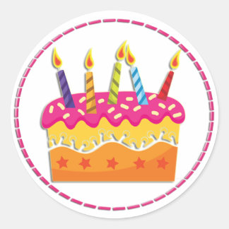 Autocollants colorés pour gâteaux d'anniversaire