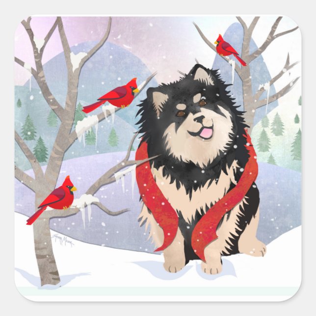 Autocollants COMFORT & JOY Finnish Lapphund (Devant)