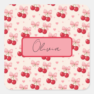 Autocollants Coquette Arc Cerise Mignon