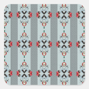 Autocollants crânes et araignées