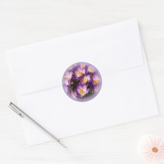 Autocollants Crocus Violet (Enveloppe)