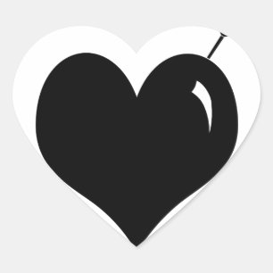 Autocollants cruels de coeur d'amour