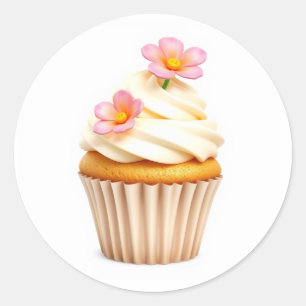Autocollants Cupcake Fleur Mignonne