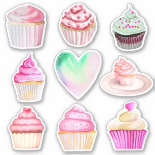 Autocollants Cupcake Love - Collection 2