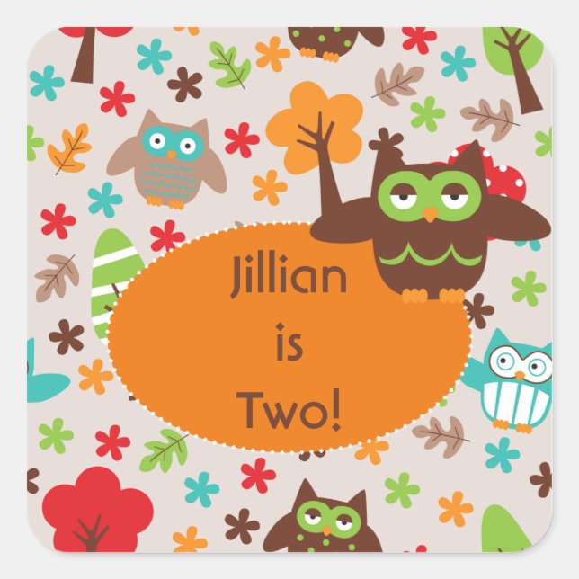 Autocollants Customisés de hibou (Devant)