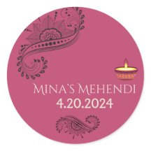 Autocollants customisés Mehendi