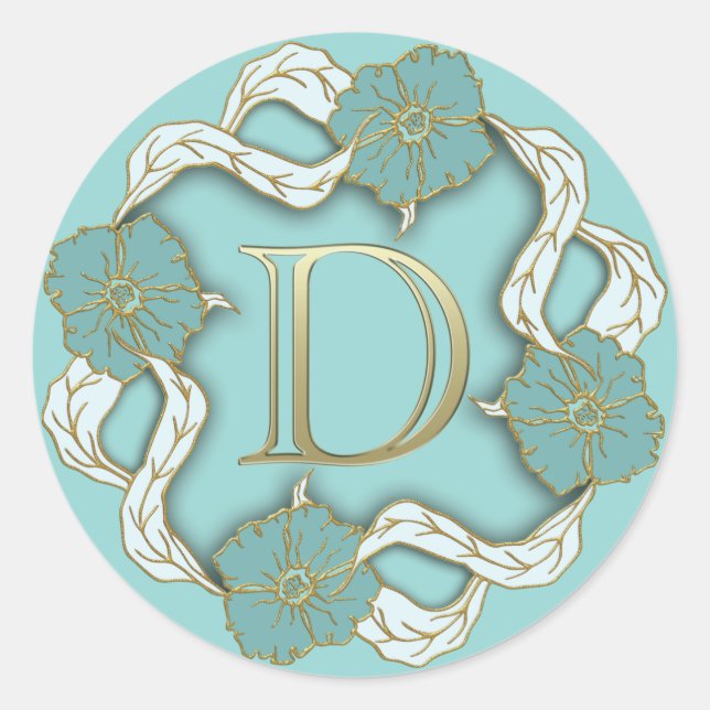 autocollants D initiaux monogramme (Devant)