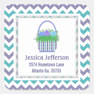 Autocollants d'adresse de panier de Pâques