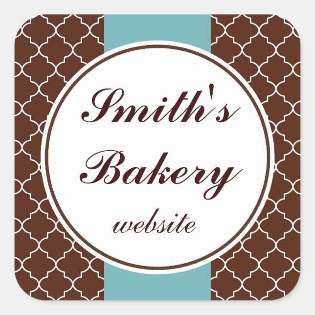 Autocollants d'affaires Aqua Brown (Devant)