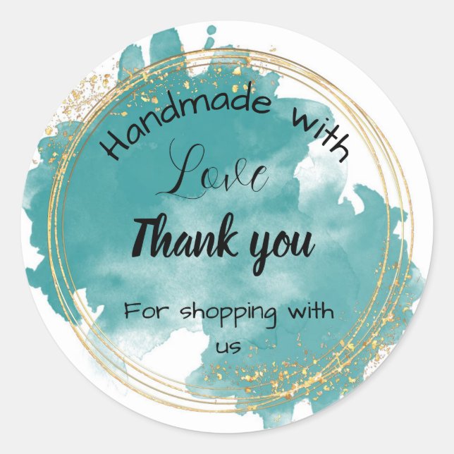 Autocollants d'affaires vert mer (Devant)