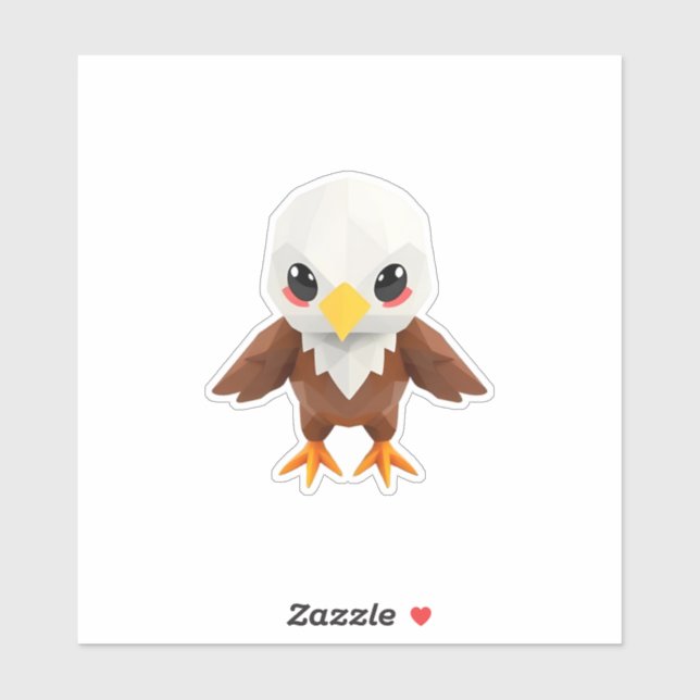 Autocollants d'aigle d'Origami (Feuille)