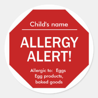 Autocollants d'alerte allergique