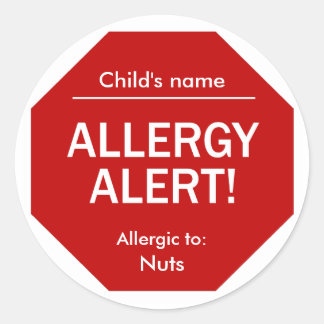 Autocollants d'alerte allergique