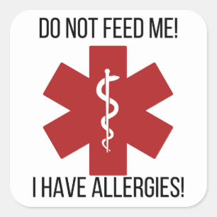 Autocollants d'allergie alimentaire pour la garder