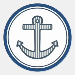 Autocollants d'ancre bleu marine