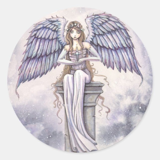 Autocollants d'ange par Molly Harrison Fantasy Art (Devant)