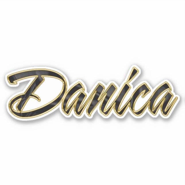 Autocollants Danica Black Gold Lettering (Devant)