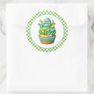 Autocollants d'anniversaire Cupcake