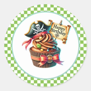 Autocollants d'anniversaire Cupcake
