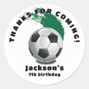 Autocollants d'anniversaire de ballon de football