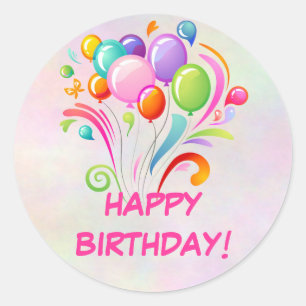 Autocollants d'anniversaire de ballons