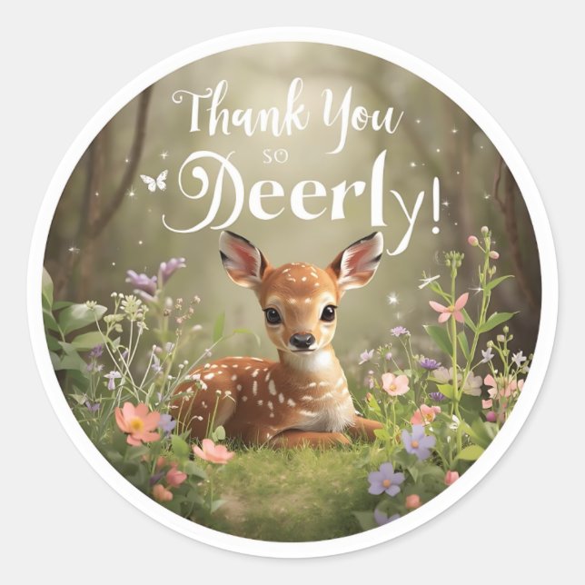 Autocollants d'anniversaire Little Spotted Deer Wo (Devant)