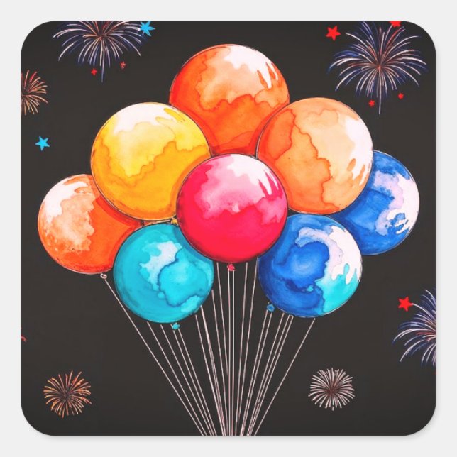 autocollants d'anniversaire ou sceaux d'enveloppe (Devant)