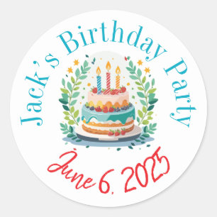 Autocollants d'anniversaire personnalisés