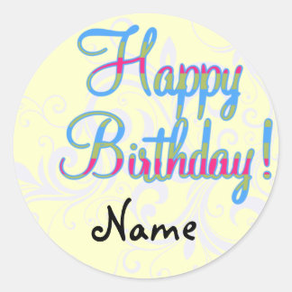 Autocollants d'anniversaire personnalisés