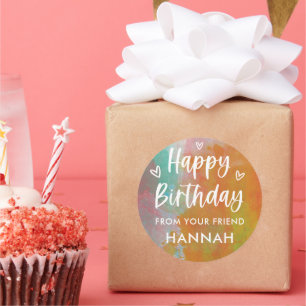 Autocollants d'anniversaire Rainbow Custom Girls