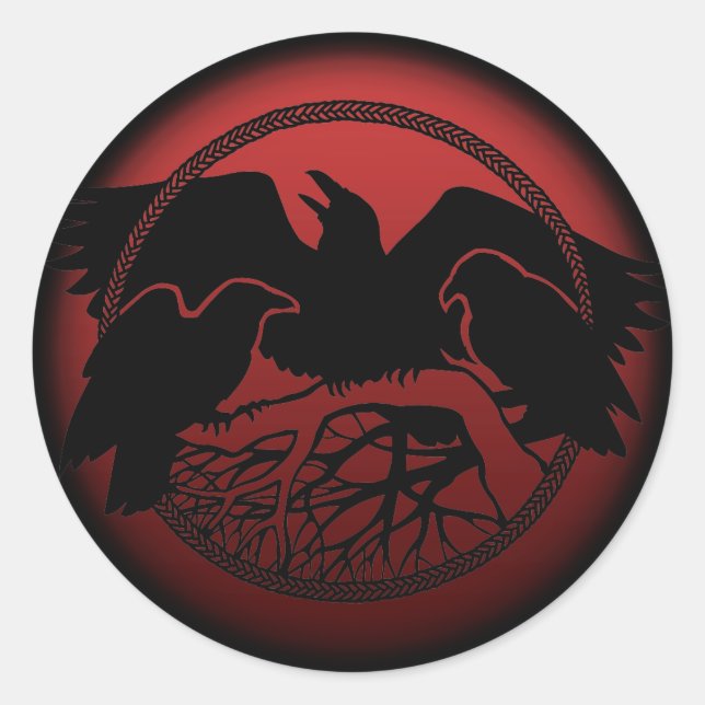 Autocollants d'art de corbeau faune indigène Autoc (Devant)
