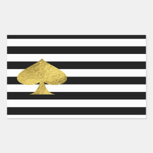 Autocollants d'as de pique de feuille d'or