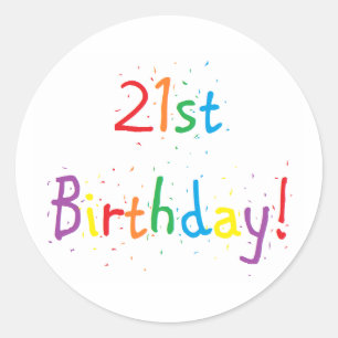 autocollants de "21ème anniversaire"