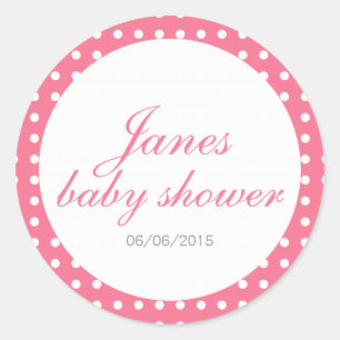 Autocollants de baby shower à points Polka