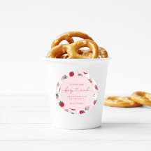 Autocollants de Baby Shower Berry Sweet