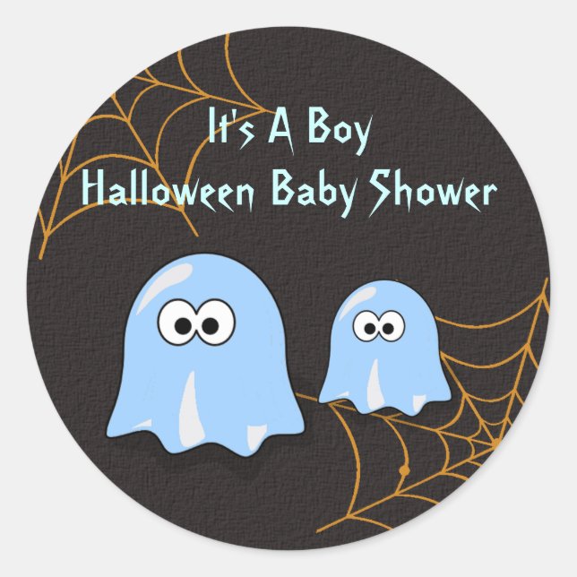 Autocollants de baby shower de Halloween de (Devant)