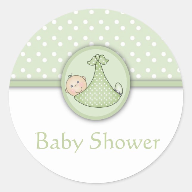 Autocollants de Baby shower personnalisables (Devant)