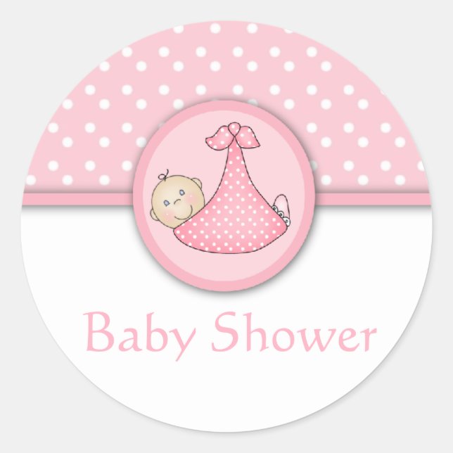 Autocollants de Baby shower personnalisables (Devant)