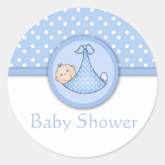 Autocollants de Baby shower personnalisables (Devant)