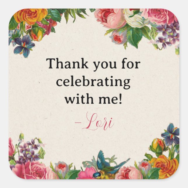 Autocollants de Baby Shower sur le thème du jardin (Devant)