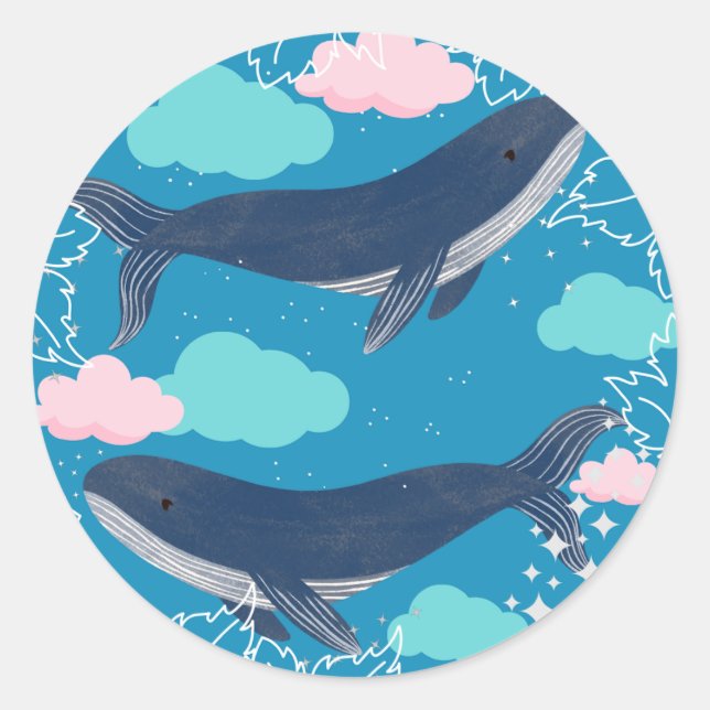 Autocollants de baleines circulaires (Devant)