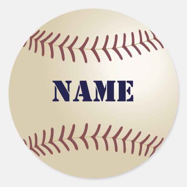 Autocollants de baseball - Ajoutez votre nom (Devant)